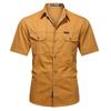 Summer Short Sleeved Shirt Men's Workwear Cotton Workwear Inch Shirt Outdoor Loose Men's Shirt