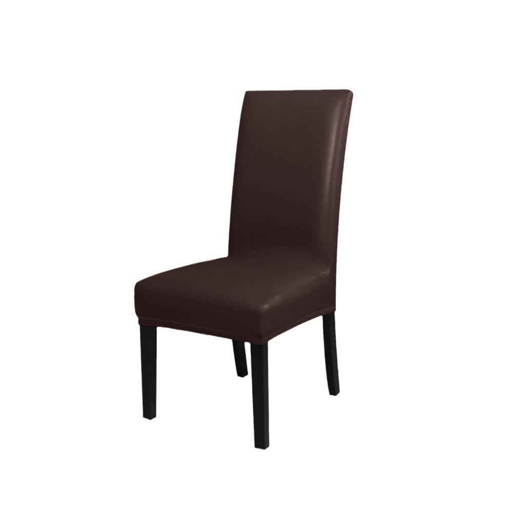 Waterproof PU Leather Dining Chair Covers, Stretch Oilproof Parsons Chair Slipcovers Removable Washable Kitchen Chair Protector for Dining Room