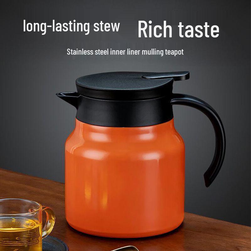 Luxury 316 Stainless Steel Large Capacity Office Teapot and Insulated Water Bottle Combo