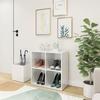 VidaXL Shoe Cabinet High Gloss White 105x35.5x70 Cm Chipboard 808257