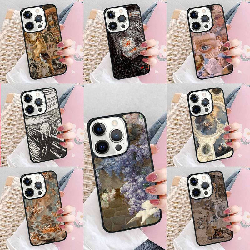 Great Aesthetic Art Painting Phone Case For iPhone 17 Air 15 16e 14 13 Pro Max Coque 12 11 Pro Max PLUS cover