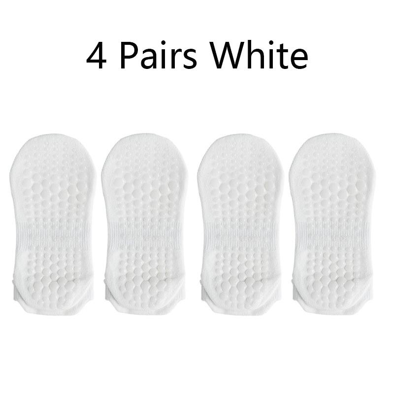 4Pairs Grip Socks for Women Non Slip Pilates Yoga Socks Mesh Breathable Short Socks Cotton Low Cut Gym Fitness Dance Sport Sock