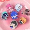 6 Stile Anime Kawaii Cartoon Acryl Büroklammer Dekorative Lesezeichen Ordnerklammern Geschenk