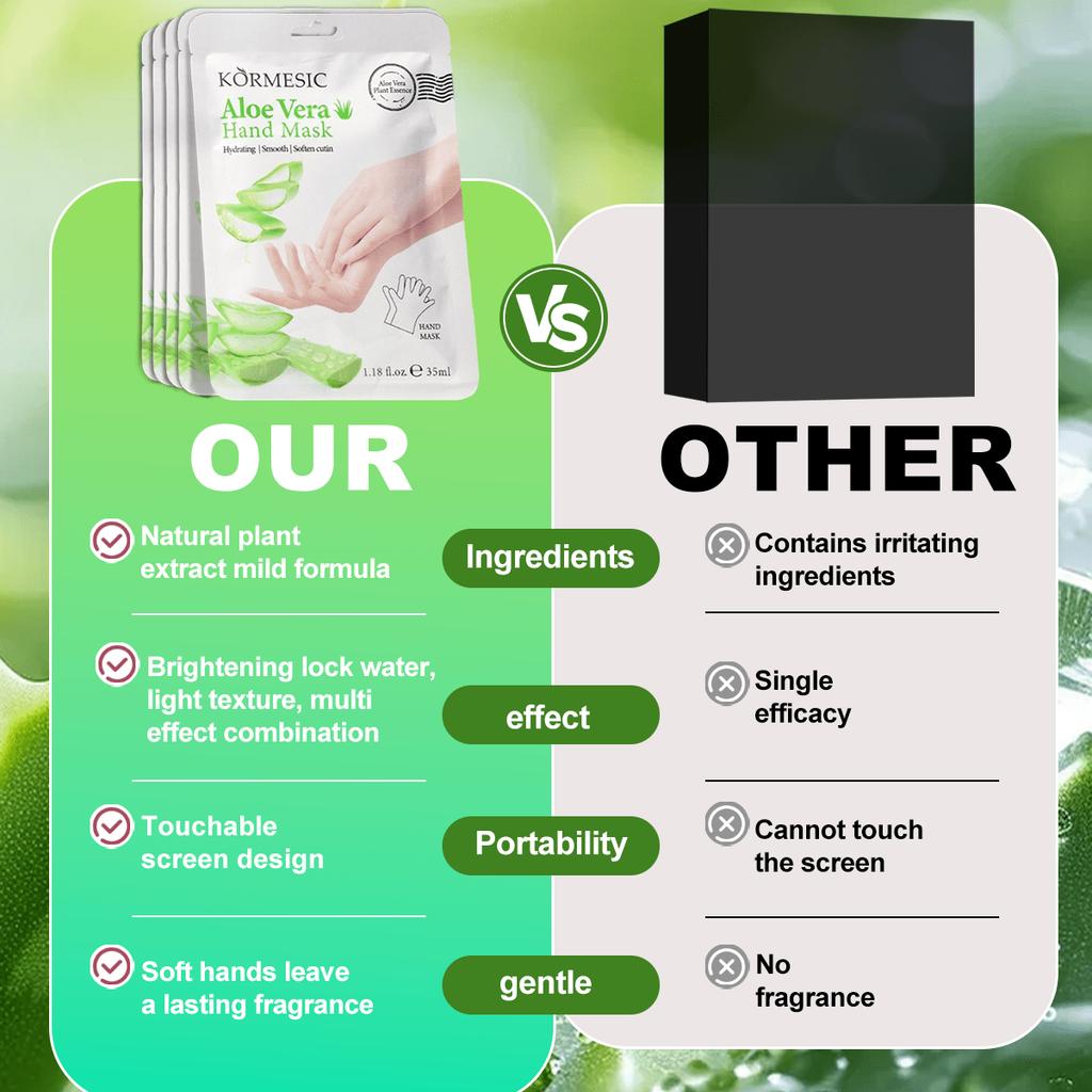 1/5/10 Airs Aloe Vera Hand Mask, Moisturizing, Repairing And Nourishing, Preventing Dryness And Crac