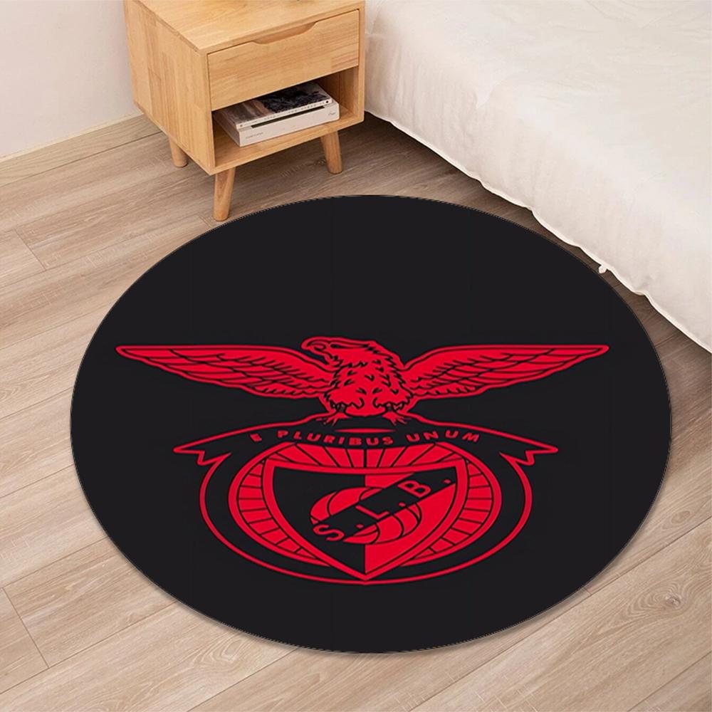 S.L. Benfica Printed Round Rug Carpet Chair Rug Area Rug Entryway Doormats,for Office Chair Living Room Bedroom Kitchen Room.
