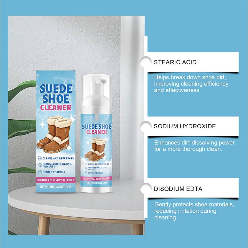 Sada na čištění semišové obuvi Denní semišové semišové sněhule Matné čištění obuvi Obsahuje 100 ml tekutiny