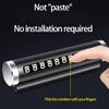 Not Slip Roller Face Temporary Parking Sign Aluminum Car Phone Plate Fade Resistant Car Parking Number Plate Roller