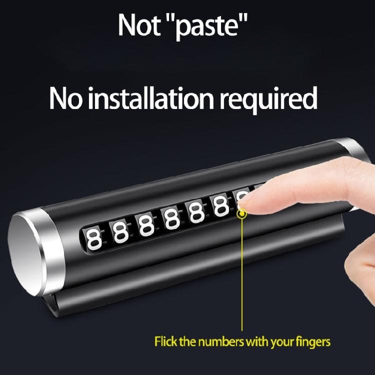 Not Slip Roller Face Temporary Parking Sign Aluminum Car Phone Plate Fade Resistant Car Parking Number Plate Roller