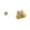 Aesthetic Yarn Ball Hugging Pear Sculpture Ceramic Figurine Ornament Fine Workmanship Bookshelf