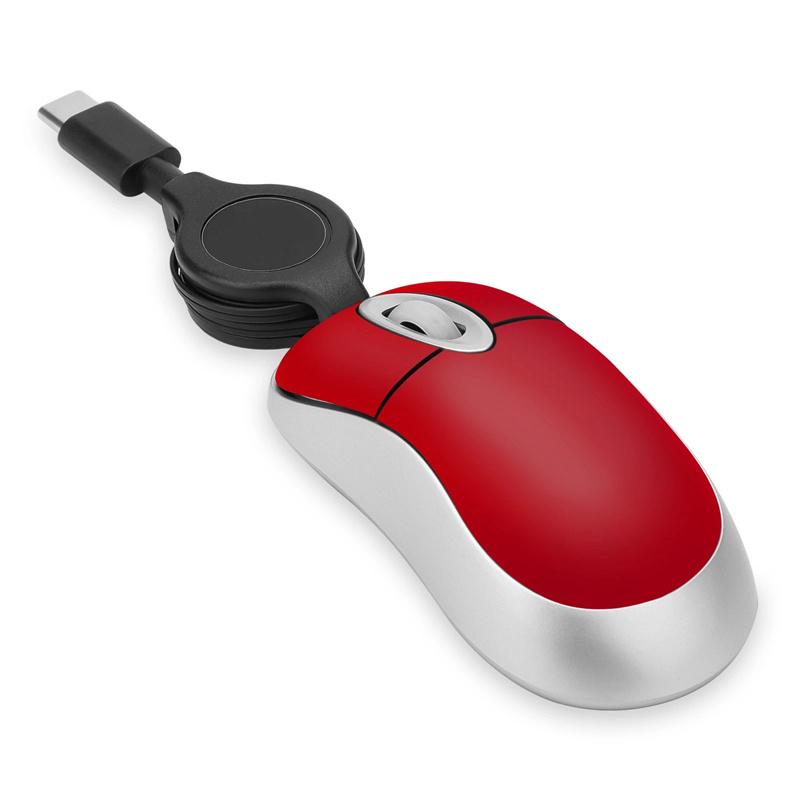 

Комп ютерна миша з 3 кнопками, міні, дротова, маленька, для руки, висувний USB-кабель, регульована, масштабована, ігрова миша, офісна, для дітей червоний