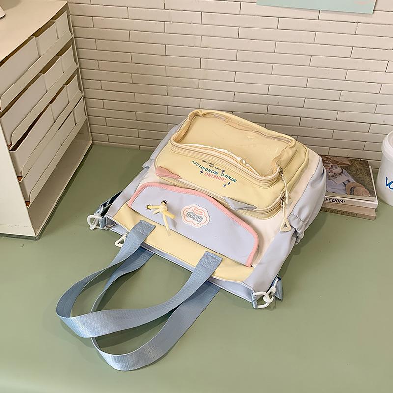 School Bag 2025 New Ins Cute High-value Large-capacity Make-up Bag Versatile Casual Lightweight Sweet Shoulder Bag