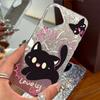 Acrylic Back TPU Bumper for Iphone XR 14 XS Max 12 11 17 Pro Air 13 18 Pro Max 15 16 Plus Cute Black Cats Scene Hone Case Shockproof Cover