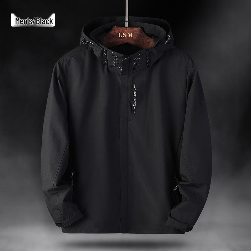 

Мужская и женская ветрозащитная и водонепроницаемая куртка-ветровка с капюшоном для активного отдыха на весну и осень XXL