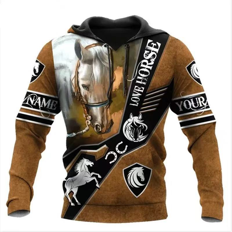 Winter New Sweater European and American Style Lion Animal 3D Three-dimensional Printing Pattern Large Size Loose Sweater