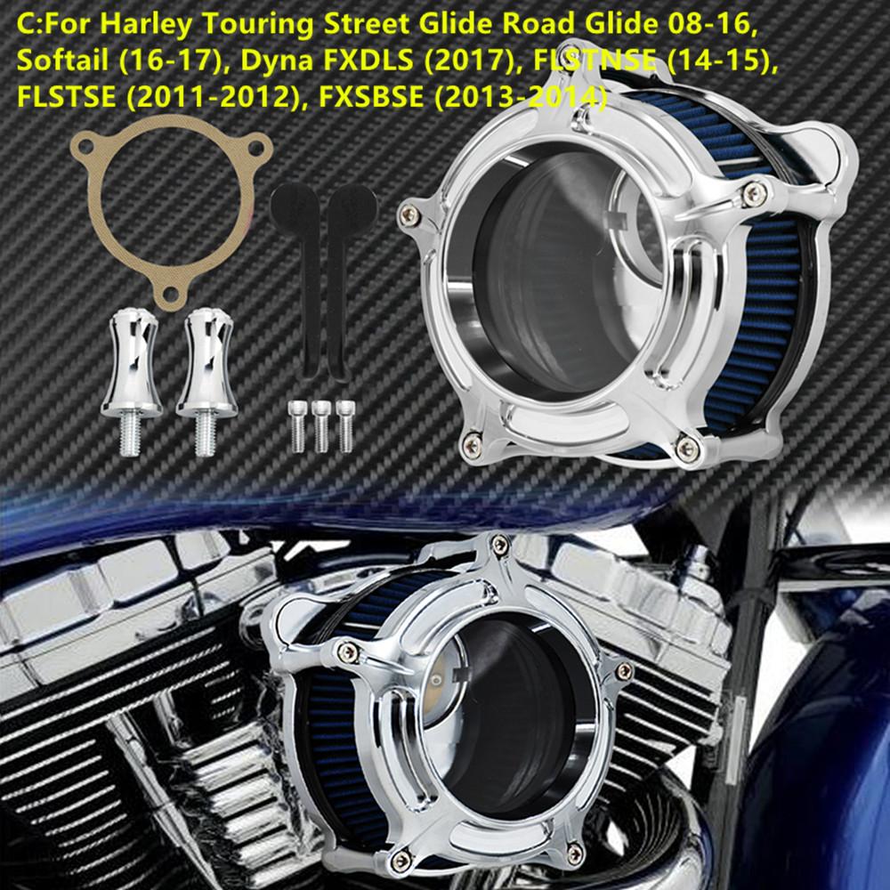 Motorcycle Air Cleaner Intake Filter Chrome For Harley Sportster XL48 Dyna FXDLS Touring Electra Road Glide Softail FLSTNSE