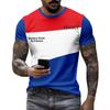 Men's Casual Top with France Soccer Graphic Print for Everyday Wear