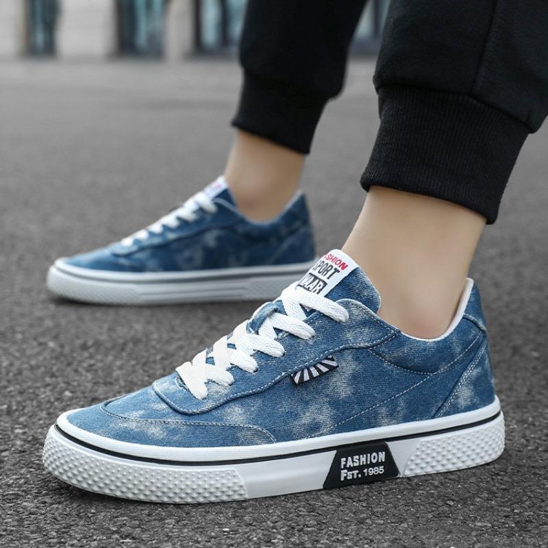 Módní pánské prodyšné plátěné boty Módní venkovní ležérní tenisky Mládežnické studentské skateboardové boty pro muže Tenisky Vulkanizované boty