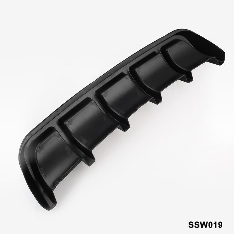 25"x 5" Universal Car Kit Rear Bumper Cover Trim Shark Fin Spoiler Lip Diffuser