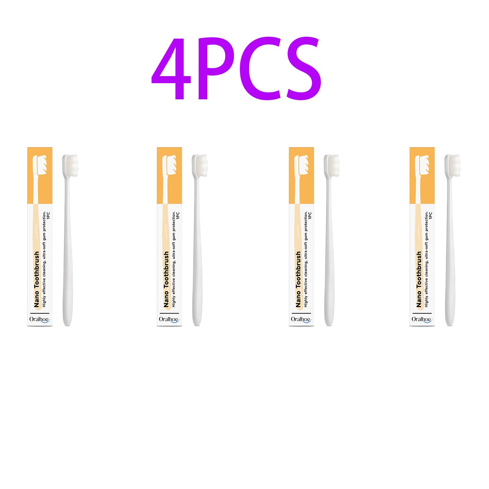 

Ежедневная зубная щетка для ухода за полостью рта - Бережная чистка зубов, Двойное использование для дома и путешествий, Уход за деснами и гигиена 4pcs