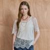 Sheer Short Sleeve Blouse Zf08qb036na
