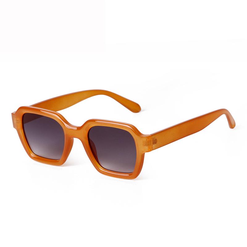 STORY Retro Trendy Orange Square Sunglasses Women Men Fashion Transparent Green Frame Rectangle Sun Glasses Female Shades