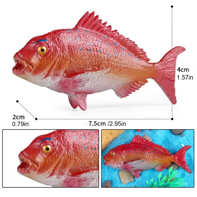 Simulated Plastic Fish Models Realistic Bass Fake Fish for Home Decoration and Science Exhibits
