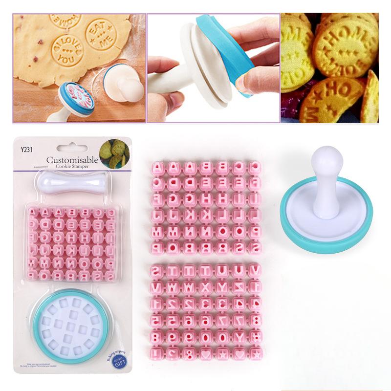 Digital Cookie Mold English Letter Symbol Seal Cookie MoldMovable Type Printed Stamp Cookie Mold