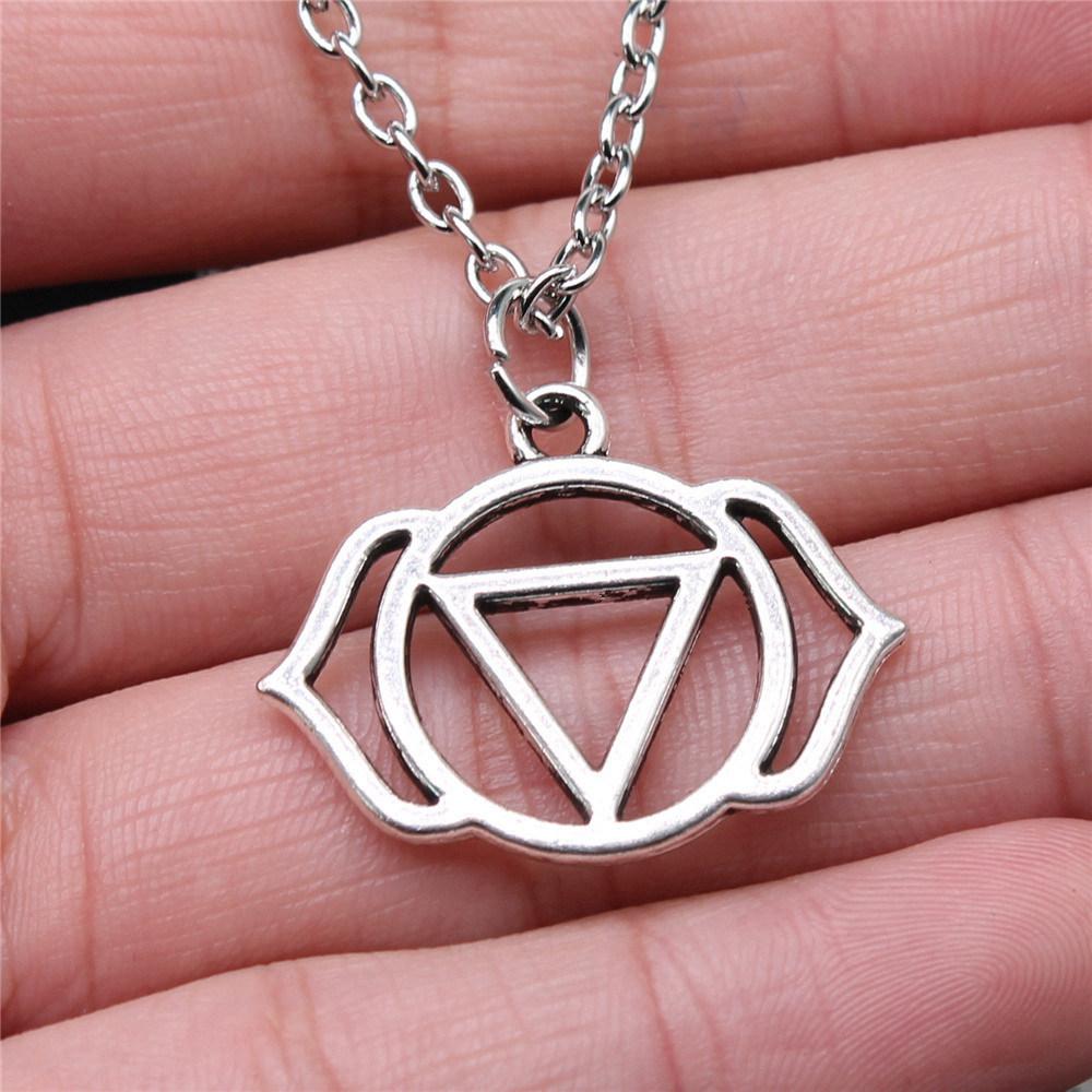 Celtic Symbols Hexagrams Mystical Amulet Pendant Antique Bronze Metal Daughter Collar Necklace Handmade