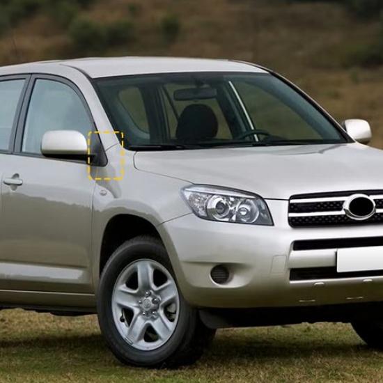 2x For TOYOTA For RAV4 09-12 Mirror Corner Triangle Trim Cover Black Plastic EKK