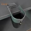 Trash Can 0.5L Mini Hanging Desktop Garbage Can with Broom Brush Compact Design Easy To Install Tiny Trash Bin Countertop Wastebasket