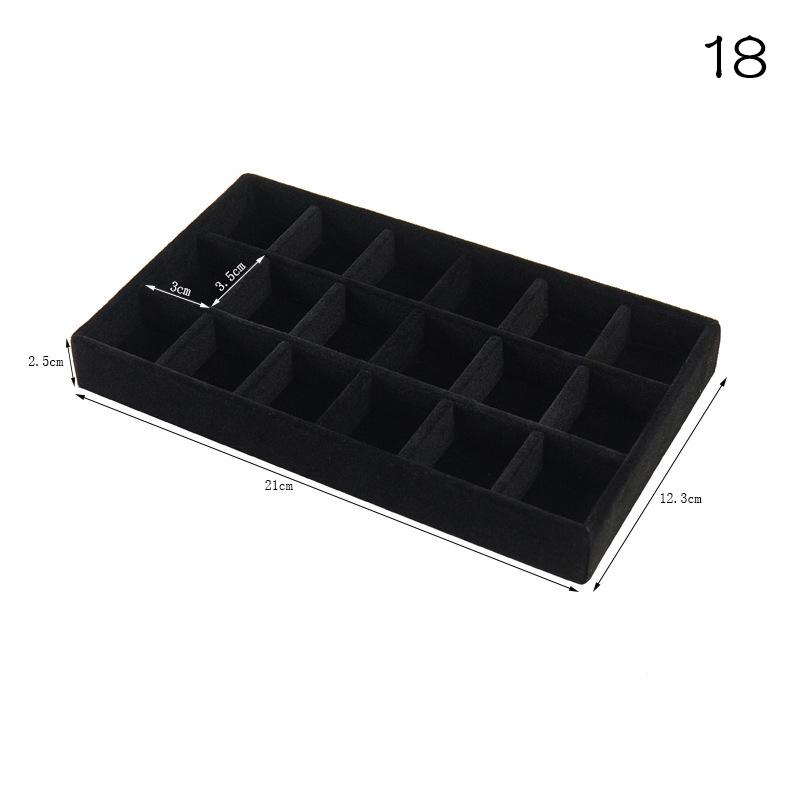 

Velvet Jewelry Display Tray Exquisite Jewellery Holder Portable Ring Earrings Necklace Organizer Storage Box Organizator Trays