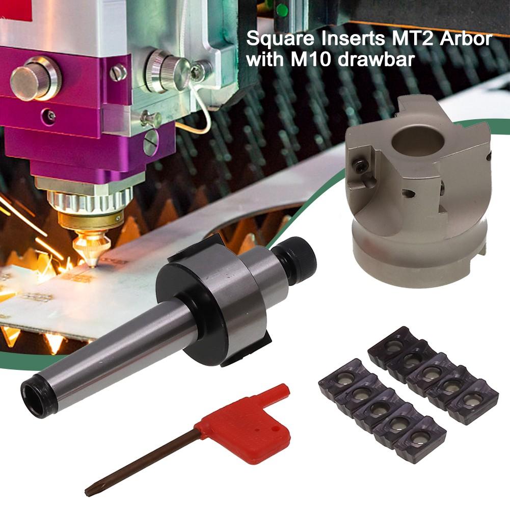 4 Flutes MT2-FMB22 400R Face End Mill Cutter 50mm+10pcs APMT1604 Carbide Inserts
