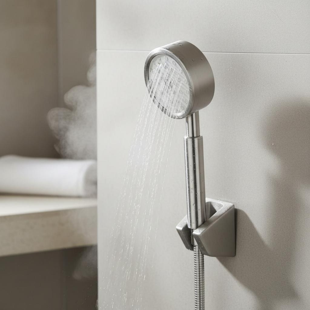Handheld Shower Head Single-Key Stop Handheld Shower Head Set Adjustable Angle Easy Installation