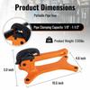 Portable Pipe Vise 1 8in   1 1 2in Capacity Lightweight Aluminum Non Slip Jaw Pipe Clamp for Plumbing HVAC Yellow