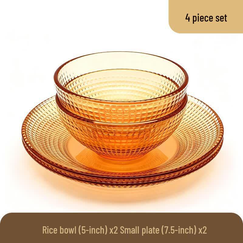 Tayohya Amber Galaxy 4-Piece Dinnerware Set