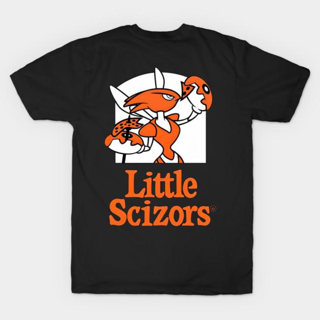 Asian Size Men Black Print T-shirt Little Scizors No-Cut Print Cotton Tshirt 3XL чёрный