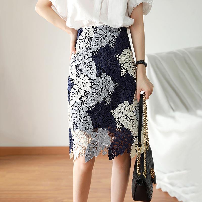 50Cmx130Cm French Tulle Lace Fabric 2024 High Qulity Water-Soluble 3D Embroidery Hollow Leaf Fabric Wedding Dress Skirt Fabric