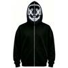 Unisex Halloween Face Print Long Sleeve Hoodie Pullover Sweatshirt for Men Women