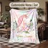 Unicorn Theme Throw Blanket Custom Name Text Personalized Blanket Soft Cozy Blanket for Home Sofa Bed