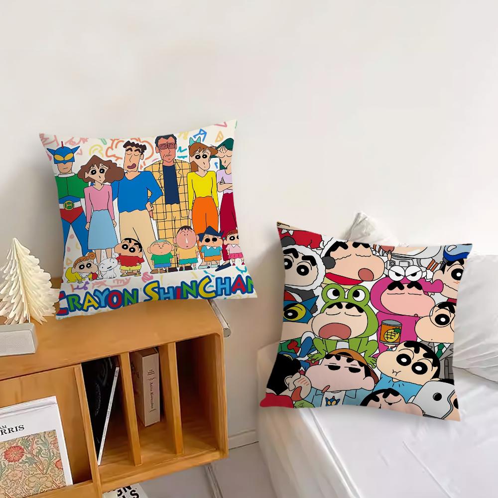 Anime C-Crayon-Shin-chan Cute cushion cover Living Room Headboard Bedroom Office Cushion Cushion Sofa Nap Time Pillow Case
