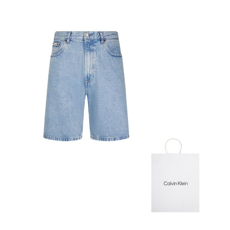 Calvin Klein Denim Shorts Men's Denim Light Blue 4RB930G