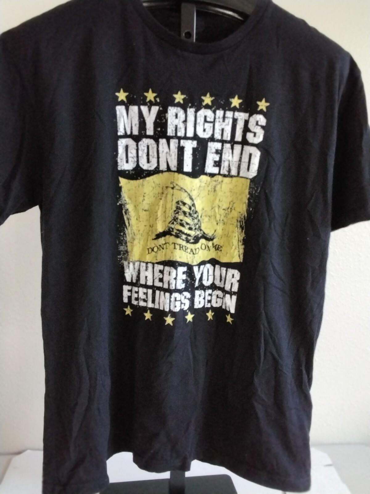 Stressed Graphics My Rights Don t End Where Your Freedom Begins Size XL T-Shirt XXL