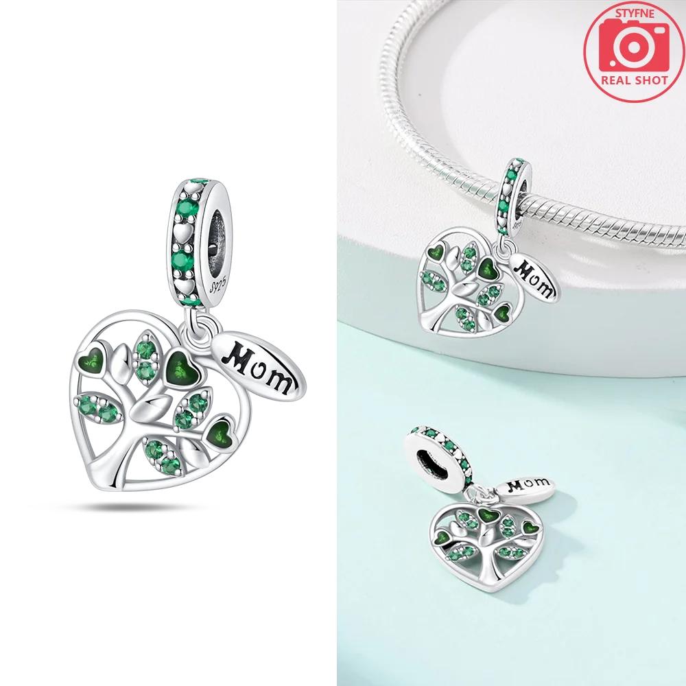 Green Color Four-Leaf Clover Avocado Copper Cactus Green Series Charms Beads Fit 3Mm Original Bracelet Diy Jewelry Gift