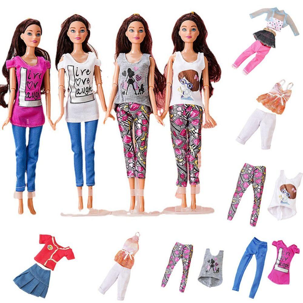 

Fashion Casual Wear Party Clothes Girl Floral Clothes Newest Handmade Doll Accessories 30cm Doll 8