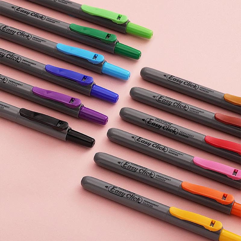Monami Retractable 2mm Oil-Based Marker Pen for Study, Office, and Signature 5078.