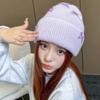 New Angora Rabbit Fur Bow Winter Hat For Women Knitted Fluffy Beanie Ladies Fashion Warm Plush Skull Womens Thick Fleece Hat Y2K