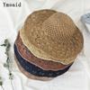 Sombrero de Paja de Rafia para Mujer Verano Hecho a Mano Floppy Visera para Señoras Plegable Panama Playa Sombrero Solar Anti-UV