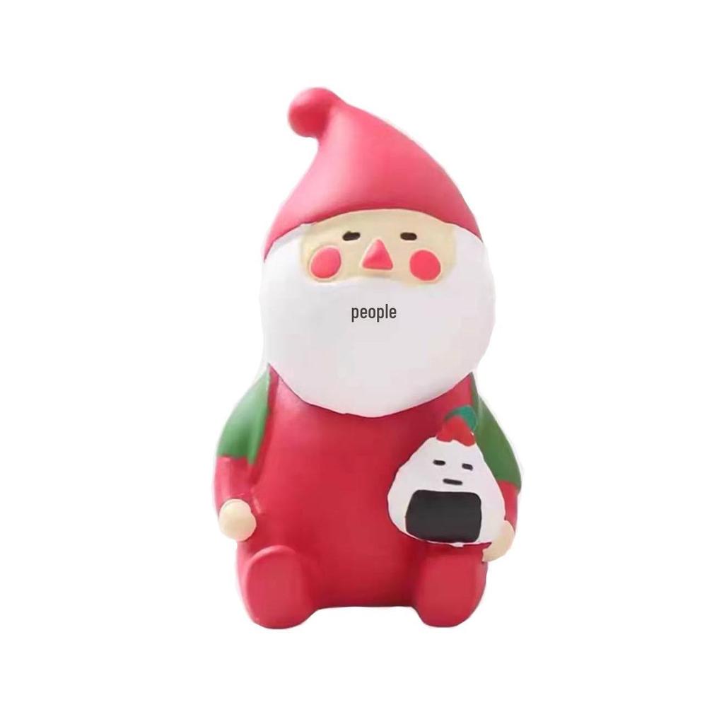 Japanese Creative Miniature Christmas Old Man Tree Ornament Resin Handicraft