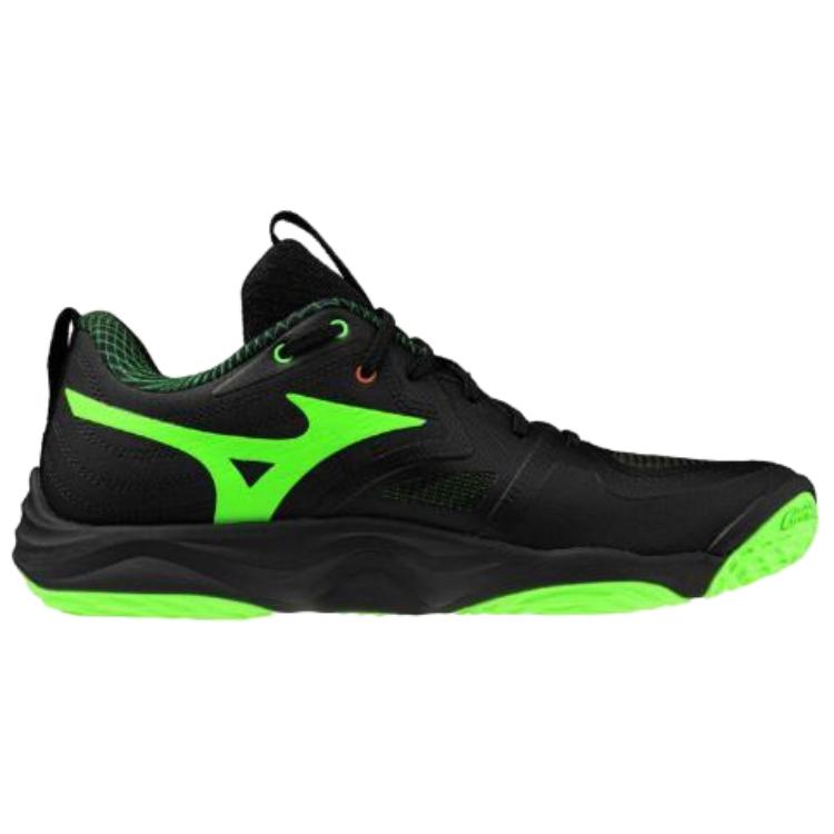 Mizuno Scarpe da Pallavolo Sportive Comode Wave Momentum Elite Scarpe Unisex Nero Verde V1GA251249