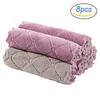 8PCS Microfiber Towel Absorbent Kitchen Cleaning Cloths Non-stick Oil Dish Towel Rags Napkins Tableware Household Cleaning Towel